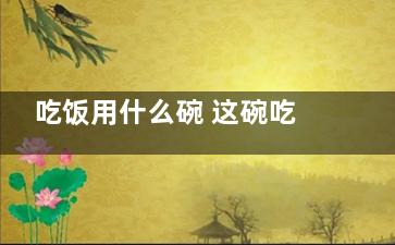 吃饭用什么碗 这碗吃饭竟会得血癌,吃饭用什么碗筷***